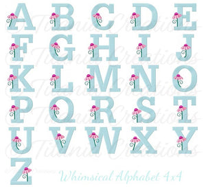Whimsical Alphabet 4x4