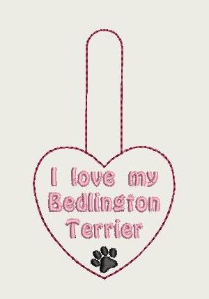 I Love My Bedlington Terrier Key Fob 4X4 Db Fobs