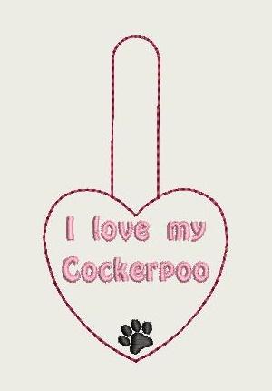 I Love My Cockerpoo Key Fob 4X4 Db Fobs