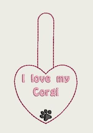 I Love My Corgi Key Fob 4X4 Db Fobs