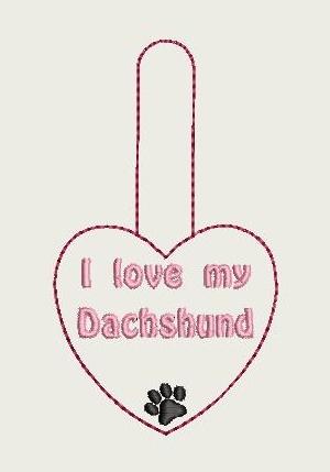 I Love My Dachshund Key Fob 4X4 Db Fobs
