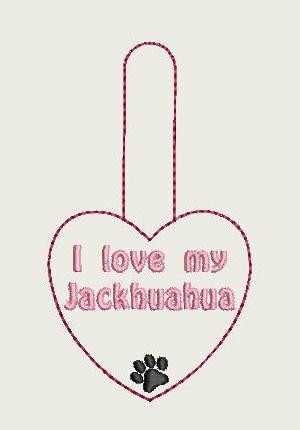I Love My Jackhuahua Key Fob 4X4 Db Fobs