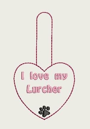I Love My Lurcher Key Fob 4X4 Db Fobs