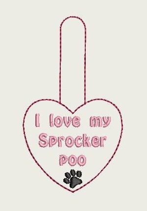 I Love My Sprocker Poo Key Fob 4X4 Db Fobs
