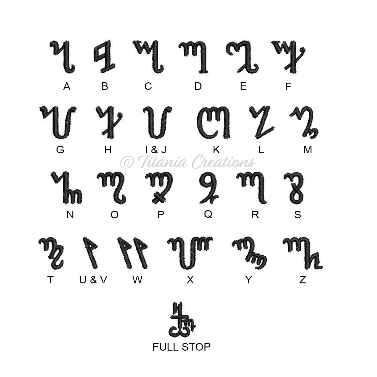 Witches Alphabet Full Set of 25