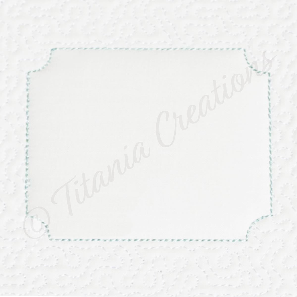 Trapunto Blank Quilt Block Label 8x8