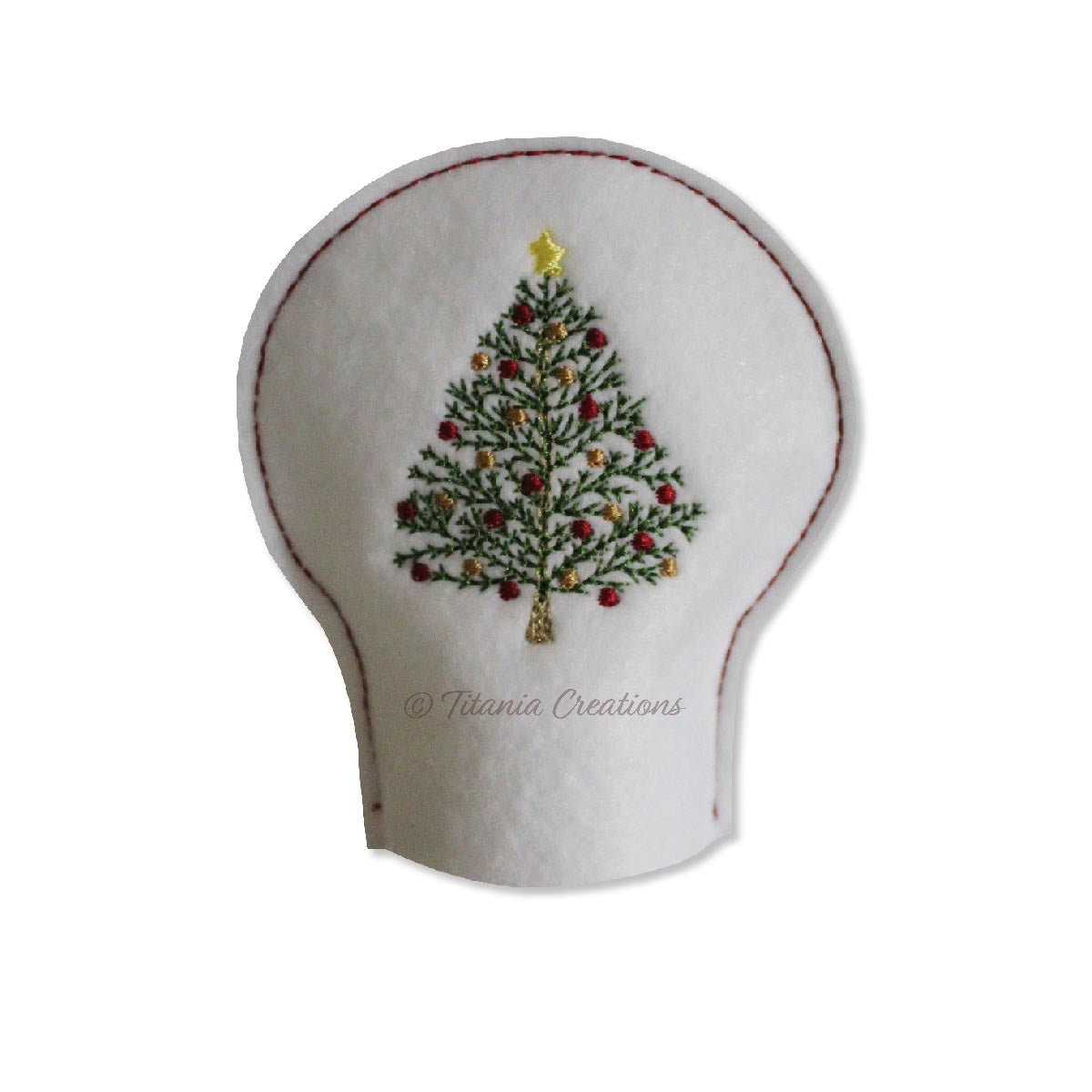 ITH Christmas Tree Tea Light Cover 4x4