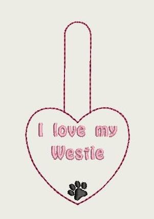 I Love My Westie Key Fob 4X4 Db Fobs