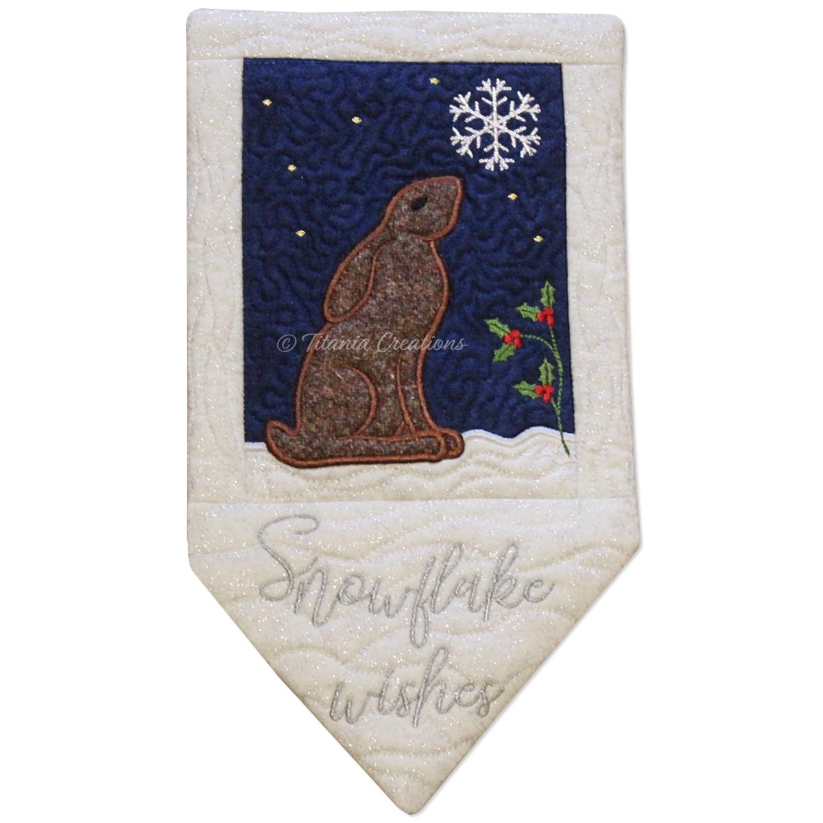 ITH Winter Hare Wall Hanging Project 5x7