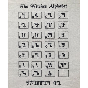 The Witches Alphabet Sampler 6x10 8x12
