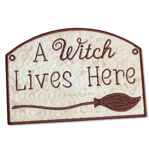 ITH A Witch Lives Here Door Sign 5x7