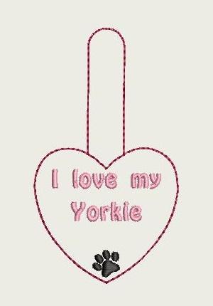 I Love My Yorkie Key Fob 4X4 Db Fobs