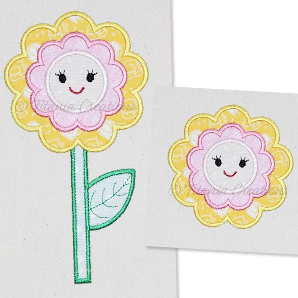 Applique Flower  4x4 5x7