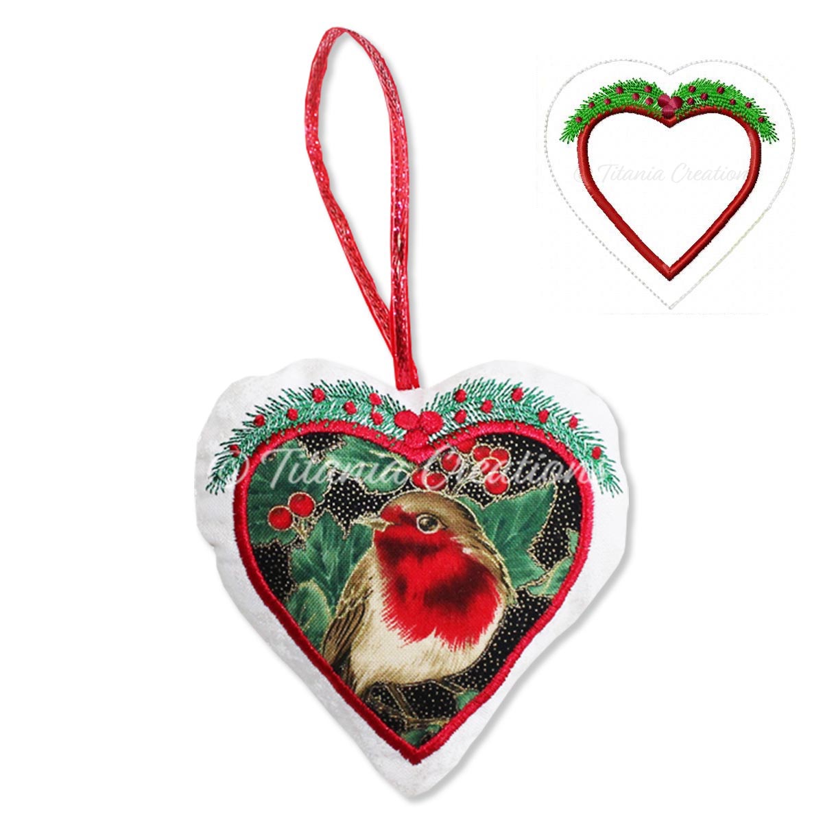 ITH Applique Christmas Heart 4x4