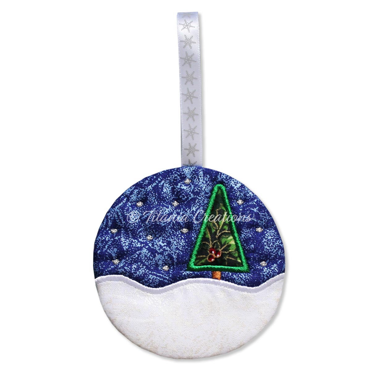 ITH Applique Tree Ornament 4x4