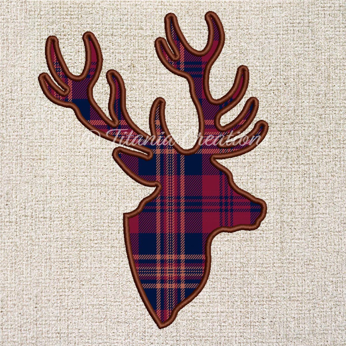 Satin Edge Applique Stag 5x7 6x10 8x12