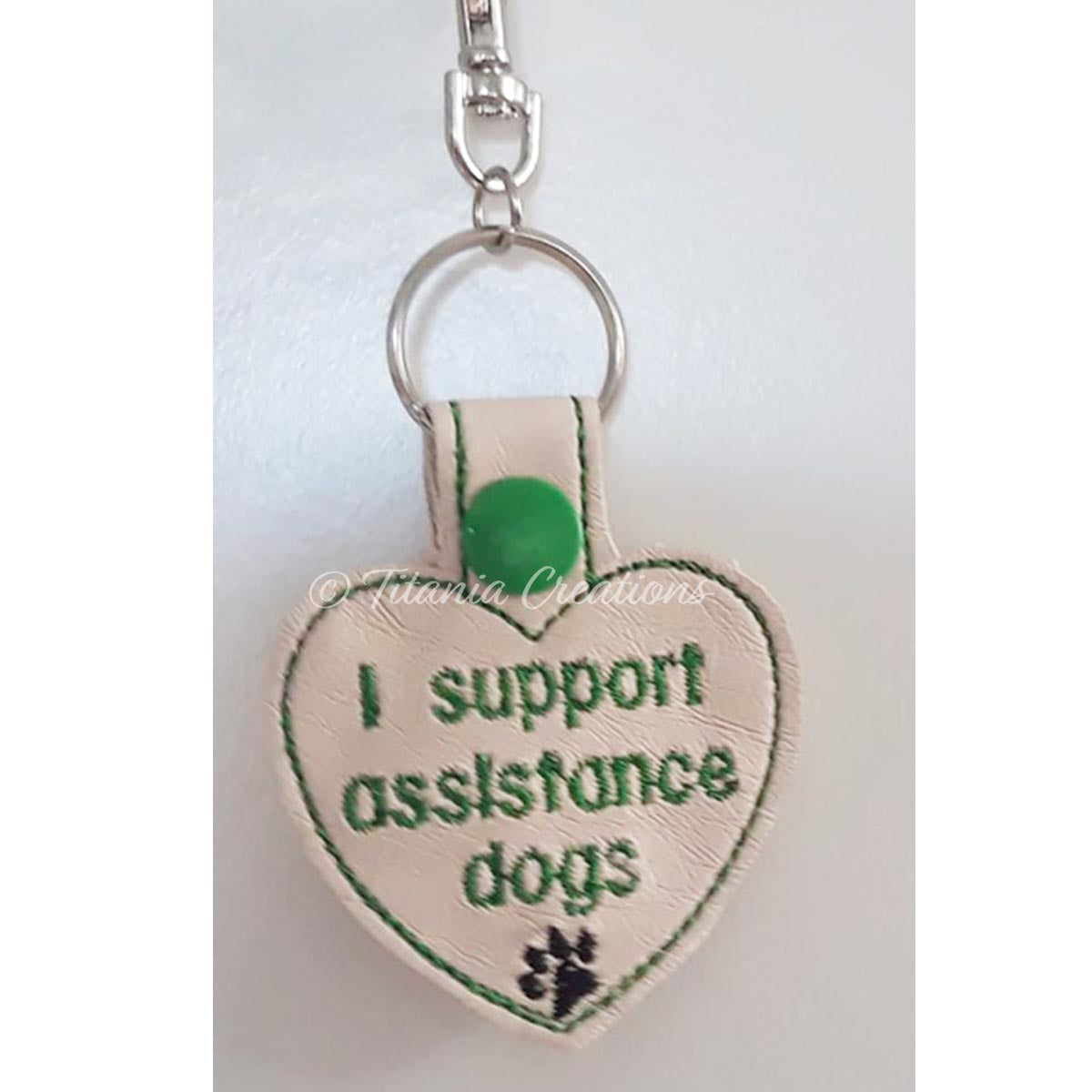 I Support Assistance Dogs Key Fob 4x4