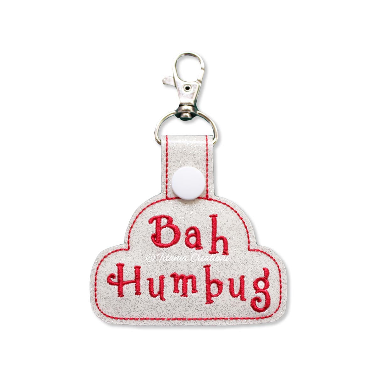ITH Bah Humbug Christmas Key Fob 4x4