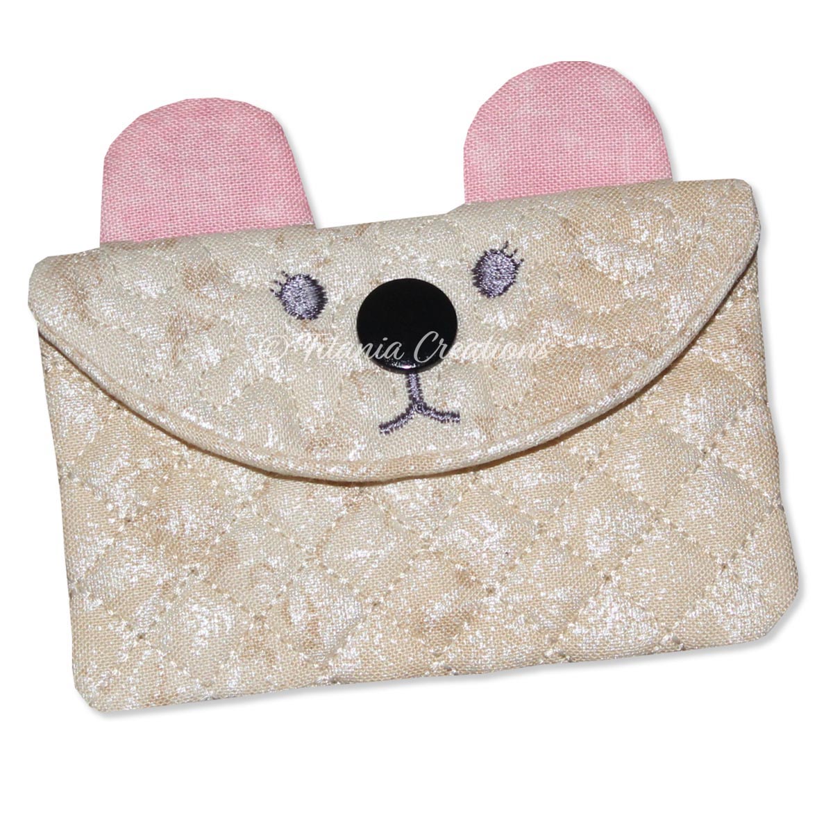 ITH Bear Face Purse 4x4 5x7 6x10