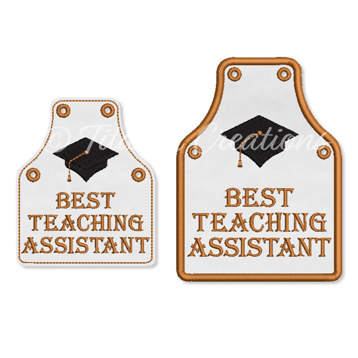 ITH Best Teaching Assistant Bottle Apron 4x4 5x7