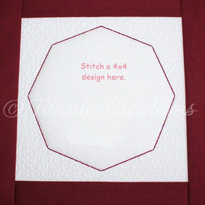 ITH Blank Sashed Quilt Block D 8x8