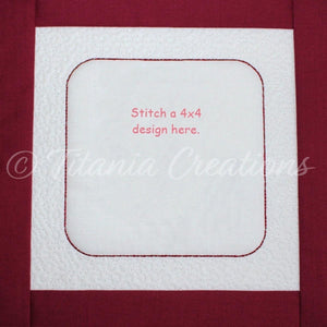 ITH Blank Sashed Quilt Block E 8x8