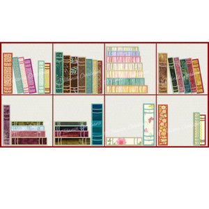 Book Quilt Blocks Set of 8   5x5  6x6  8x8