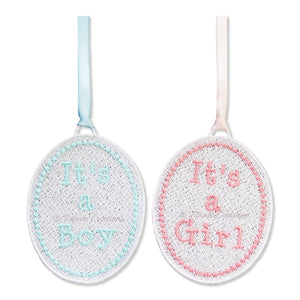 Free Standing Lace It's A Girl / Boy 4x4