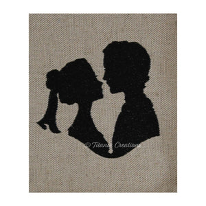 Bride and Groom Silhouette 4x4