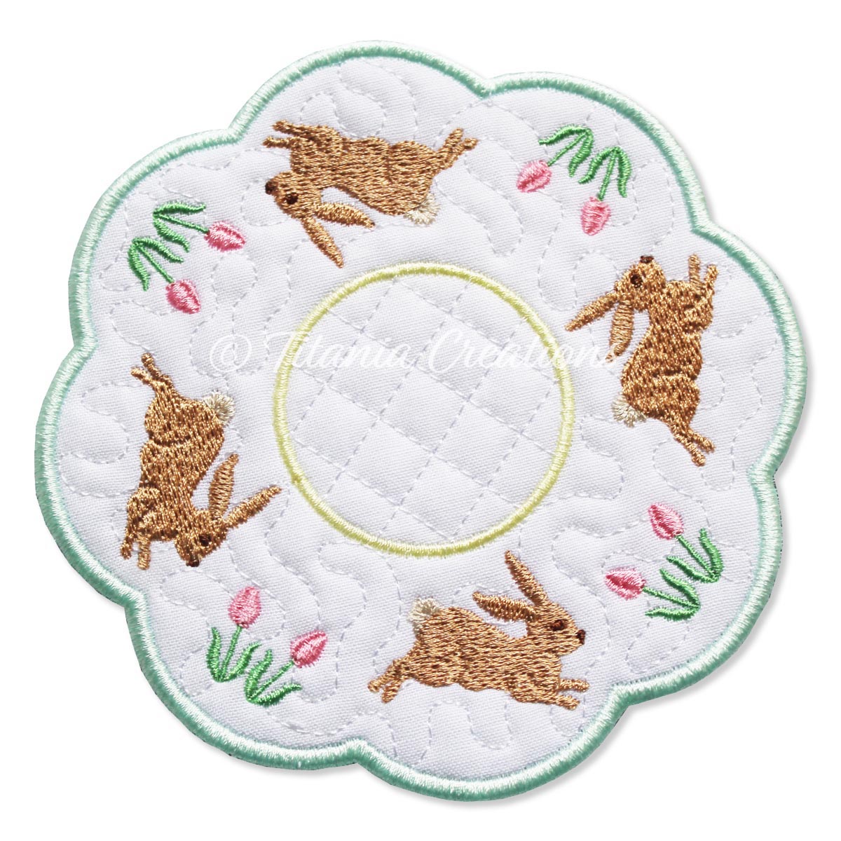 ITH Bunnie Candle Mat 5x5 6x6 7x7 8x8