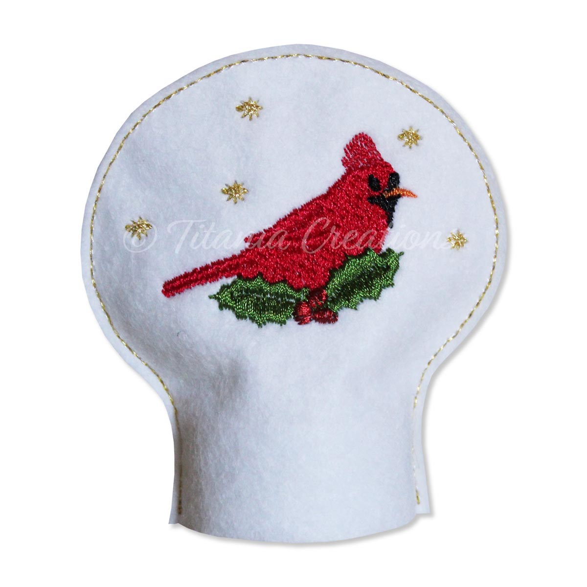 ITH Cardinal Tea Light Cover 4x4