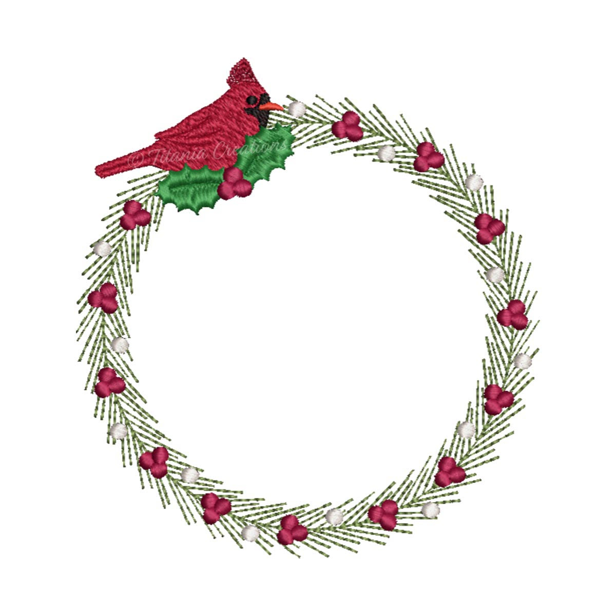 Cardinal Wreath 4x4 5x7