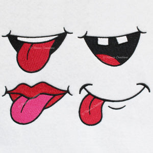 Cartoon Mouths Set of 4