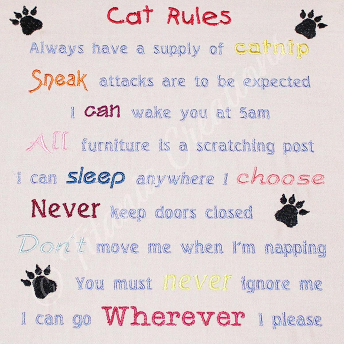 Cat Rules 8x8