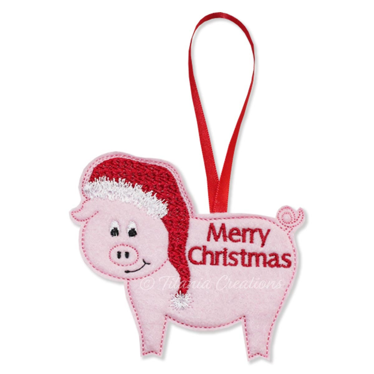 ITH Merry Christmas Pig 4x4