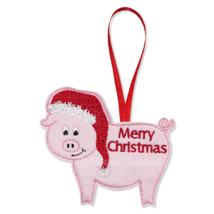 ITH Merry Christmas Pig 4x4