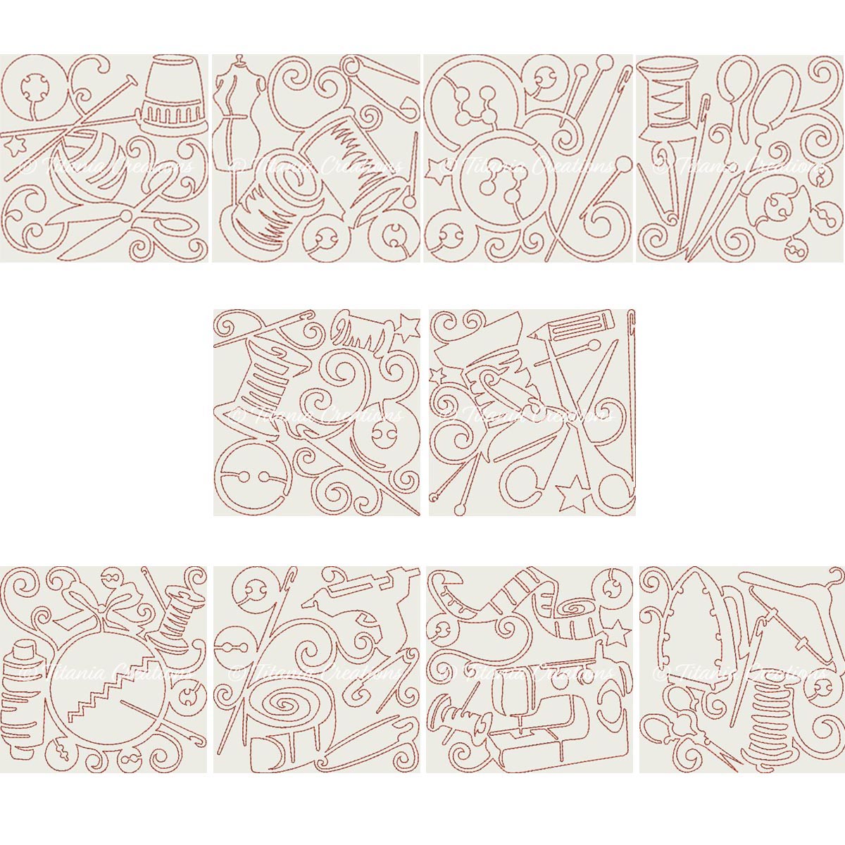 Continuous Line Sewing 4x4 5x5 6x6 7x7 8x8