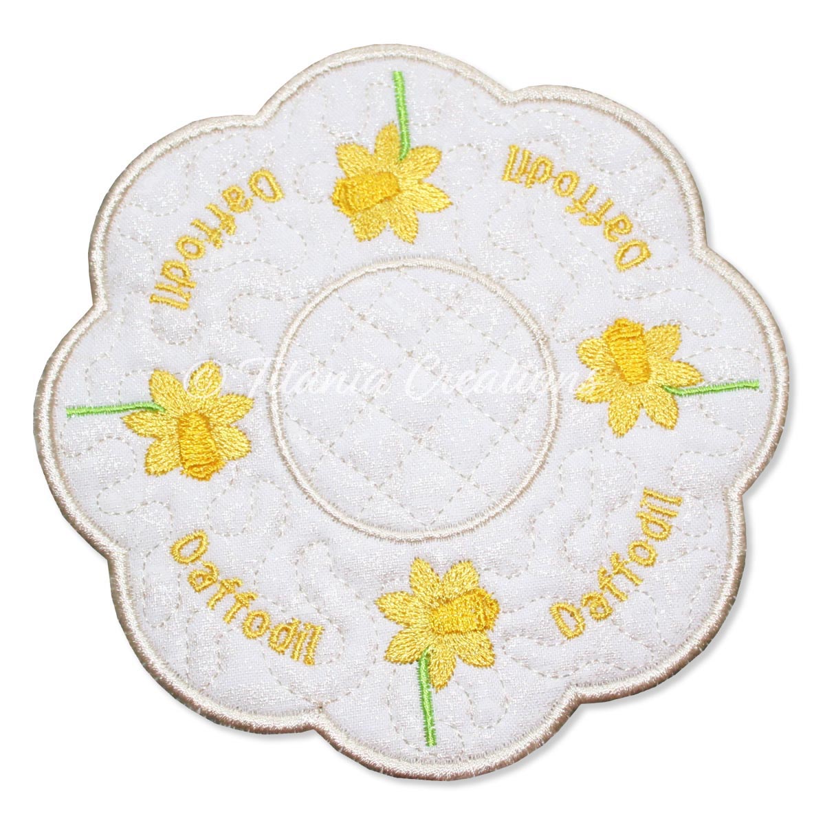 ITH Daffodil March Flower Candle Mat 5x5 6x6 7x7 8x8