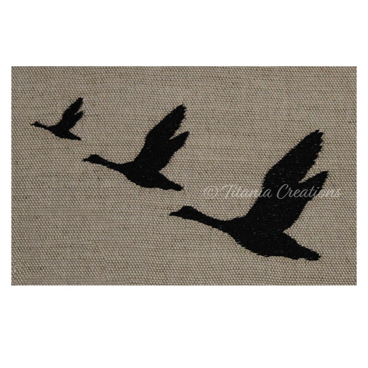 Flying Ducks Silhouette 4x4 5x7