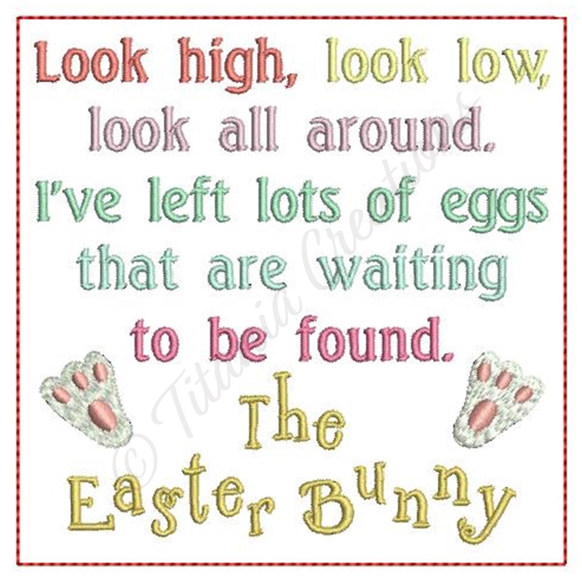 ITH Easter Bunny Letter 4x4