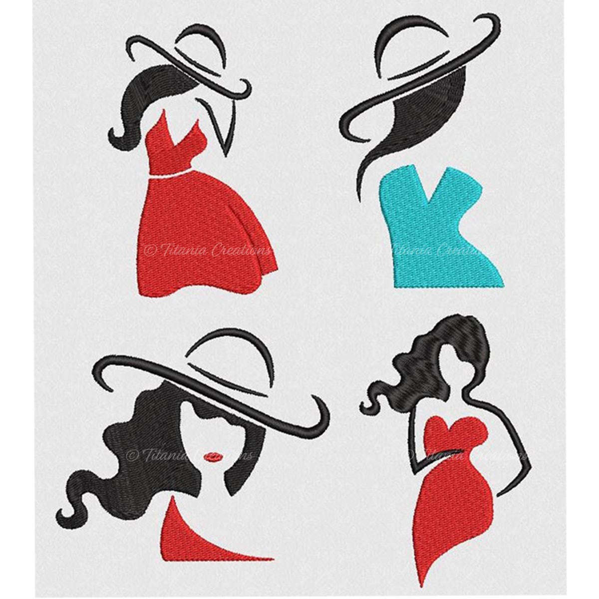 Fashion Ladies Set of Four 4x4 5x7