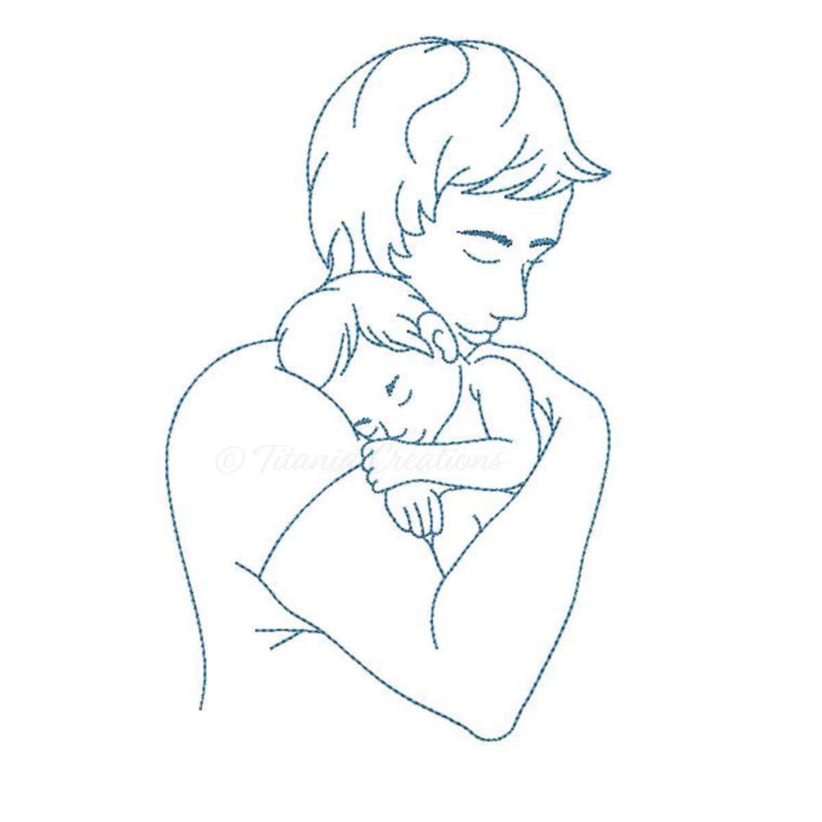 Father and Baby 4x4 5x7