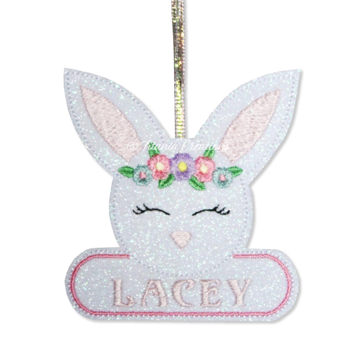 ITH Floral Bunny 4x4 5x7