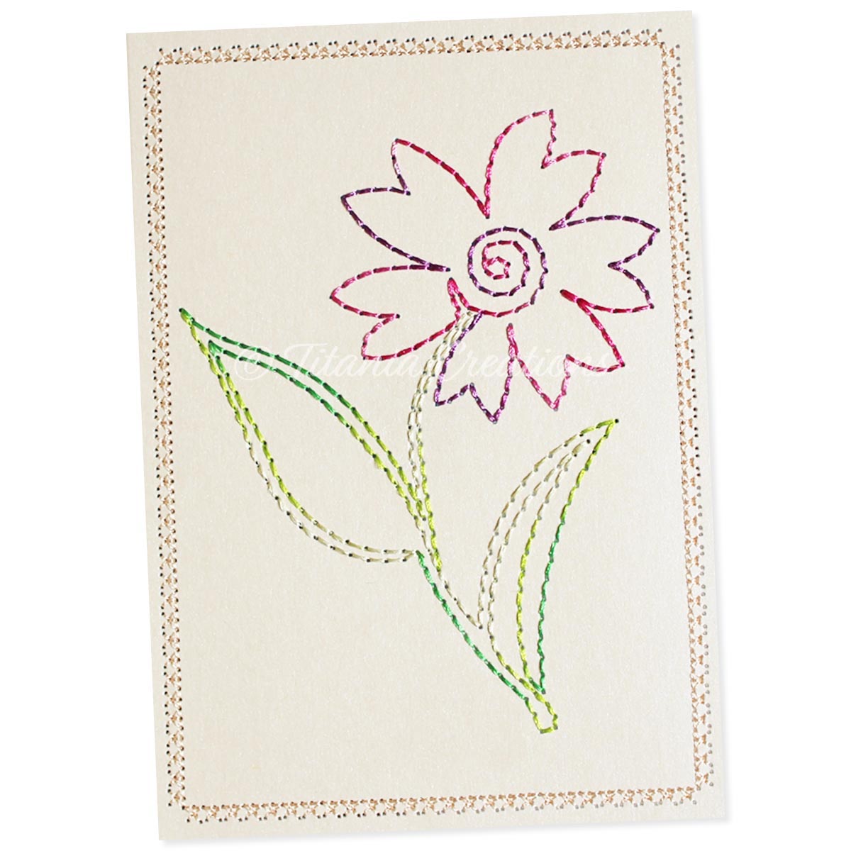 Flower Card Stock Design 5x7