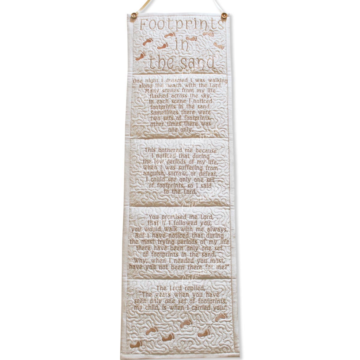 Footprints in the Sand Full Poem 5x7