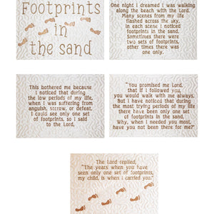 Footprints in the Sand Full Poem 5x7