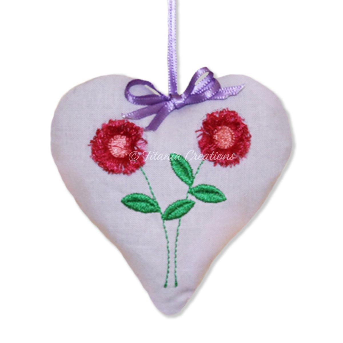 Fringe Heart Embroidery Design - Lagniappe Peddler
