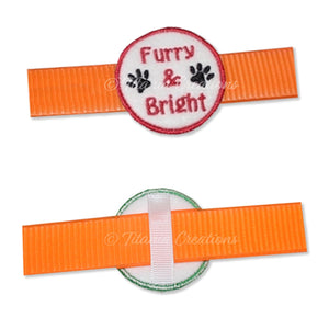 ITH Furry & Bright Dog Collar Feltie 2x2
