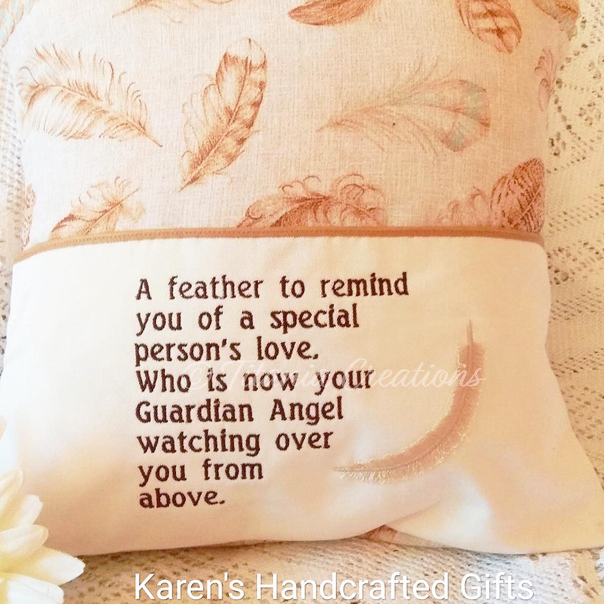 Guardian Angel Fringed Feather 5x7