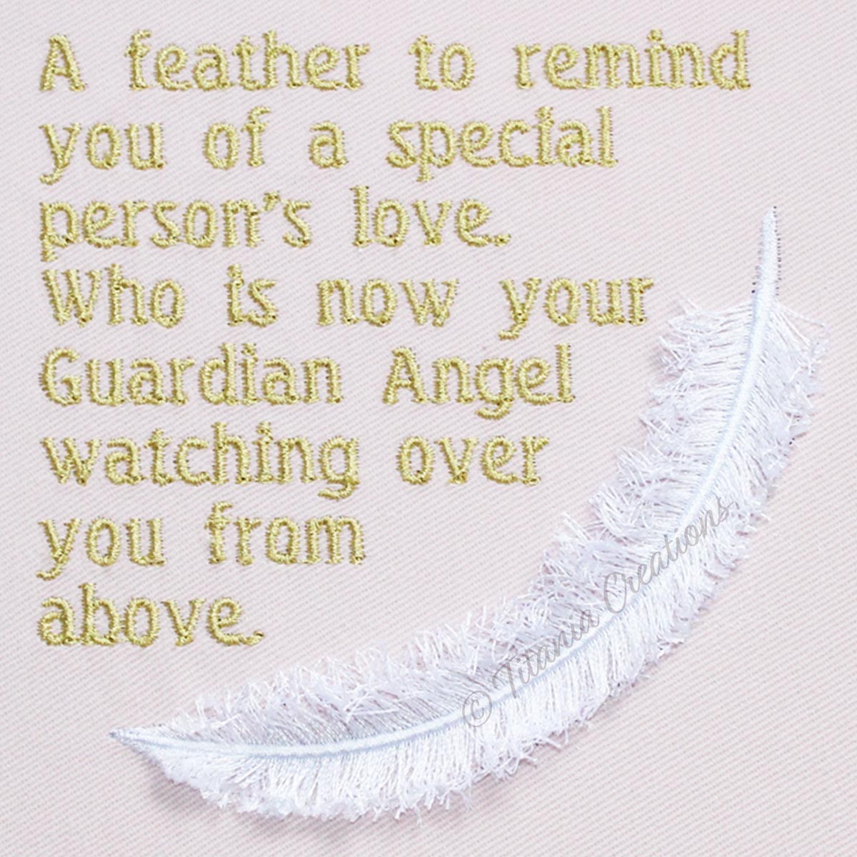 Guardian Angel Fringed Feather 4x4